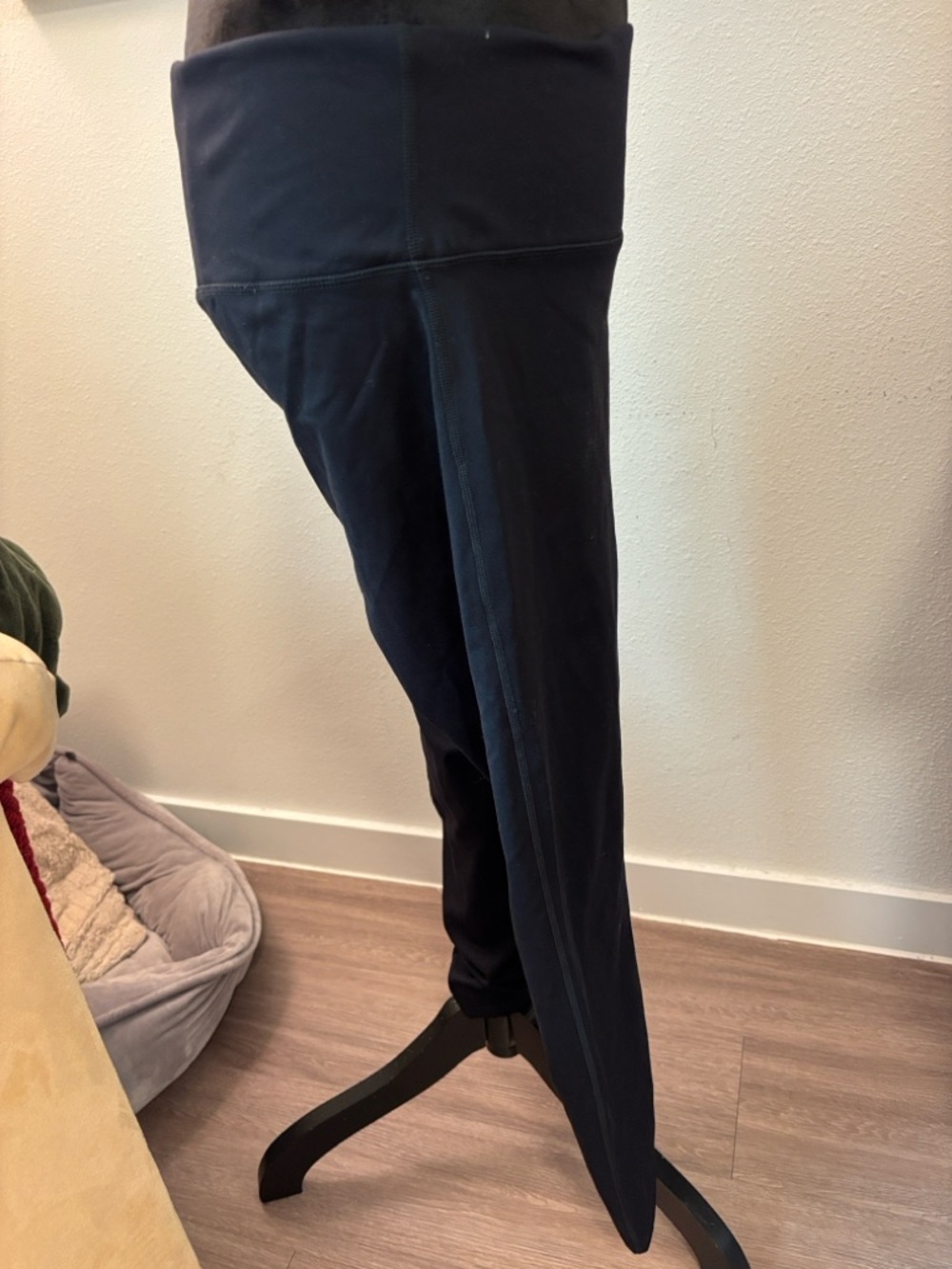 Black Fold-Over Waist Leggings - Picture 5 of 8